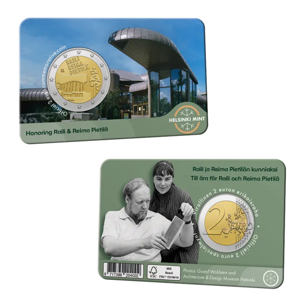 Coincard Anglaise 2 Euro Finlande 2026 - Raili et Reima Pietila  10,89 €