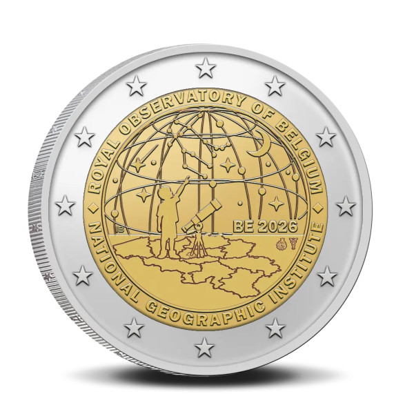 Vlaamse Coincard 2 euro België 2026 - NGI en Sterrenwacht