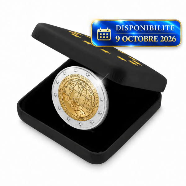 2 Euro BE polissage inversé Belgique 2026 - 50 ans de I'IGN et 200 ans Observatoire Royal de Belgique  89,00 €