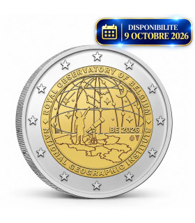 2 Euro Belgien 2026 – 50 Jahre IGN und 200 Jahre Königliches Observatorium von Belgien  11,79 €