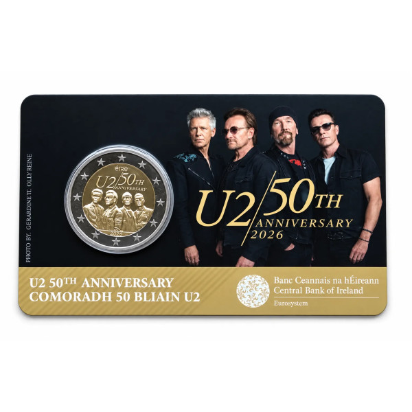 2 euros Irlanda 2026 - U2-50 años del grupo 1976-2026  39,79 €