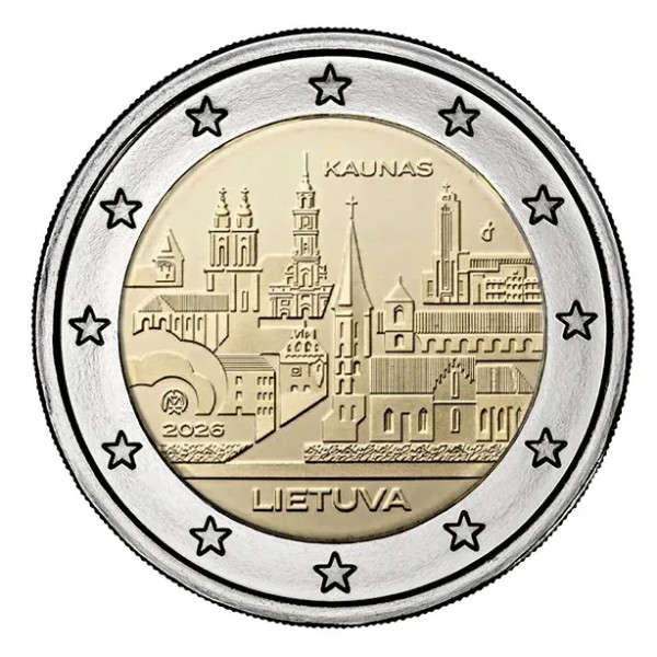 2 Euro Lituanie 2026 - Ville de Kaunas  3,49 €