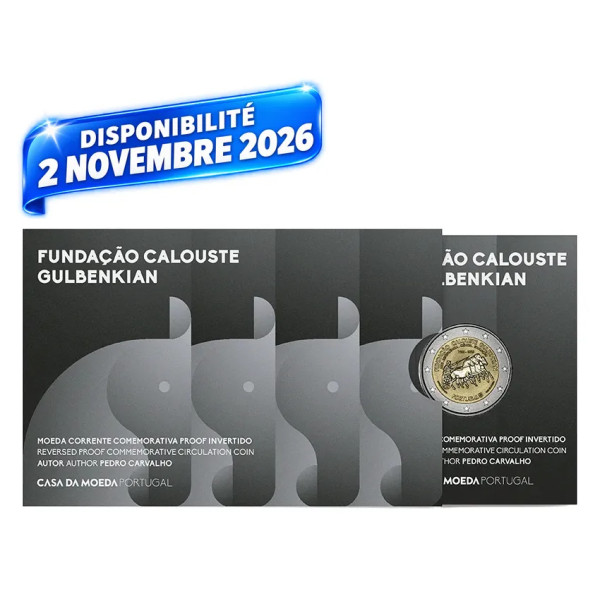 2 euros BE, polimento inverso, Portugal 2026 – 70.º aniversário da Fundação Calouste Gulbenkian