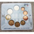 BU ITALIE 2010 -  DescriptionCoffret qualité BU année 2010 comprenant 9 pièces,  regroupant les 8 pièces de  1 cent à 2 Euro