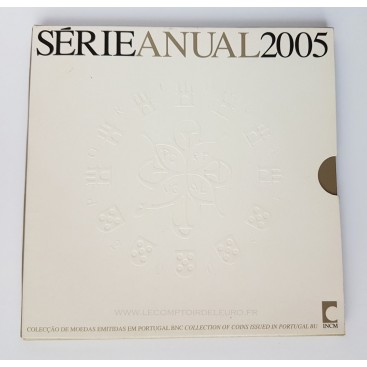 BU PORTUGAL 2005 - Description: coffret réunissant les pièces de la 1 cent à 2 euros de l’année 2005.  Tirage:  30 000 exemp