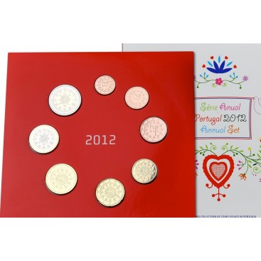BU PORTUGAL 2012 -   Description: coffret réunissant les pièces de la 1 cent à 2 euros de l’année 2014.  Tirage:  20 000