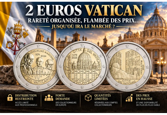 2 euros Vatican : rareté organisée, flambée des prix… jusqu’où ira le marché ?
