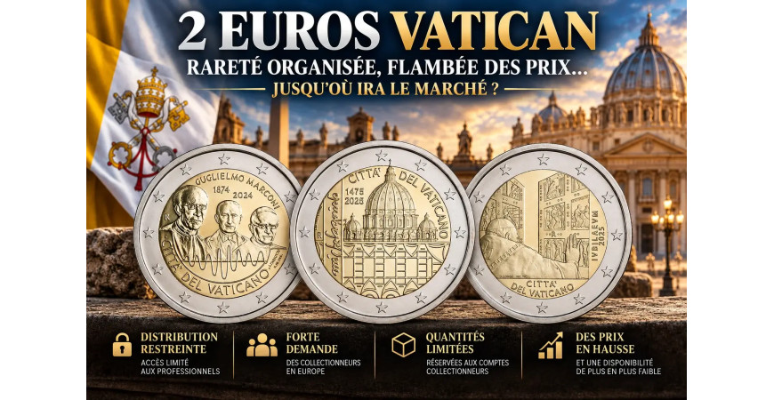2 euro Vaticaan: opzettelijke schaarste, torenhoge prijzen… hoe ver zal de markt nog gaan?